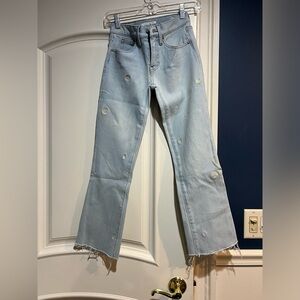 Lucky Brand Mid Rise Crop Mini Boot Jeans